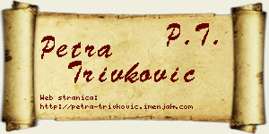 Petra Trivković vizit kartica